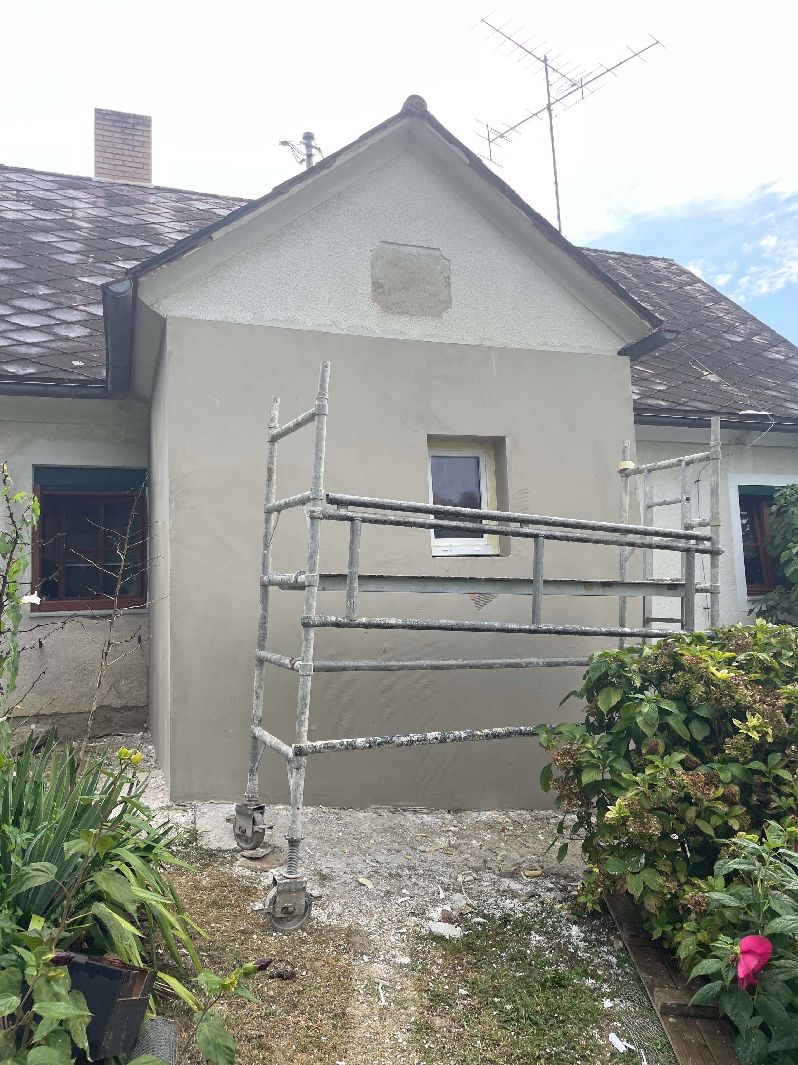 Fertig sanierte Fassade